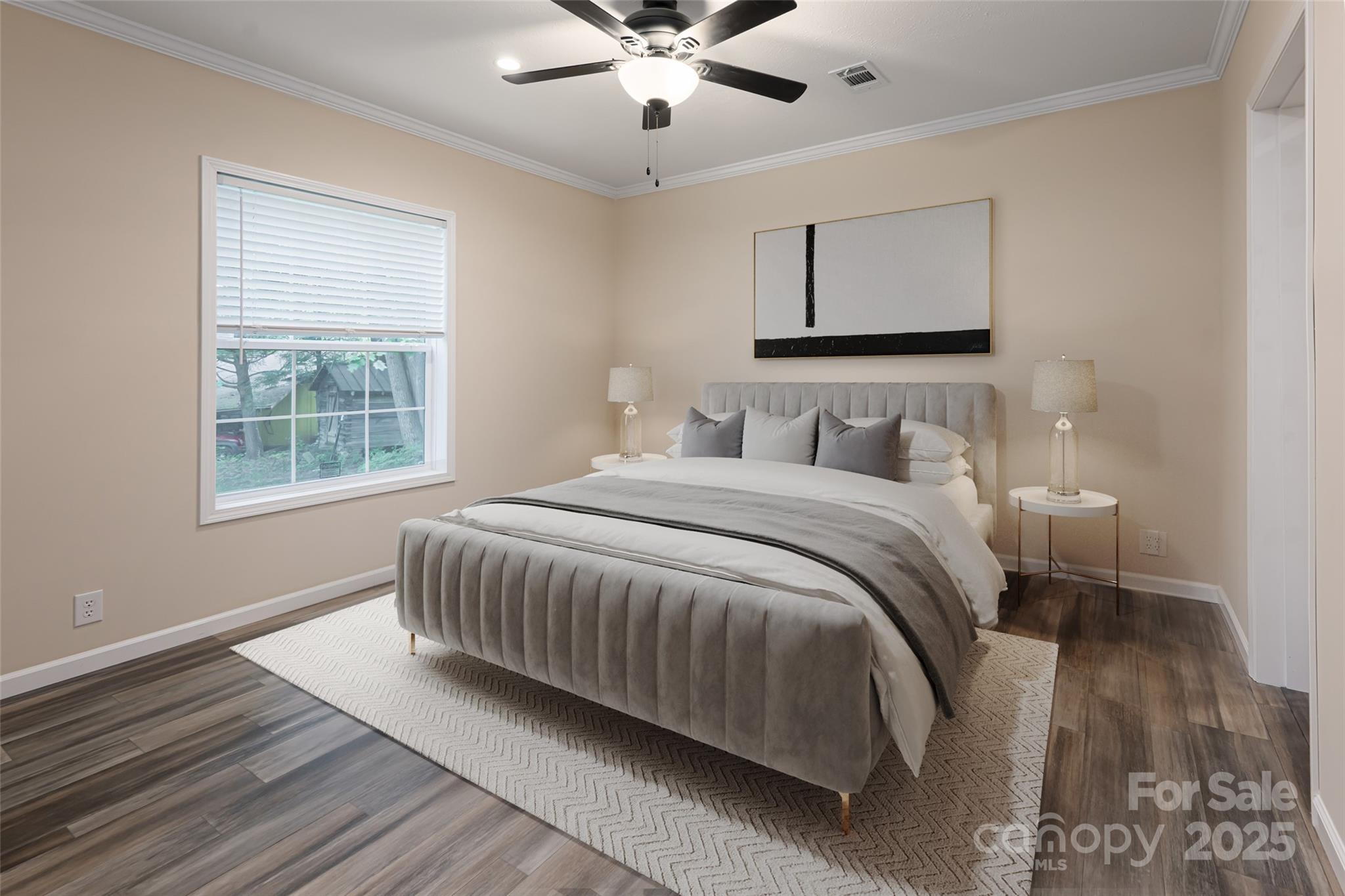 321 Flat Creek Road Black Mountain, NC 28711 - Photo 19 of 44 a bedroom with a bed and window