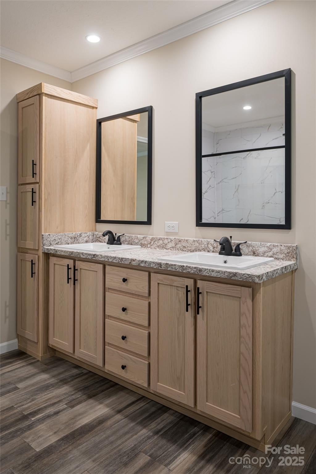 321 Flat Creek Road Black Mountain, NC 28711 - Photo 27 of 44 a bathroom with a granite countertop sink and a mirror