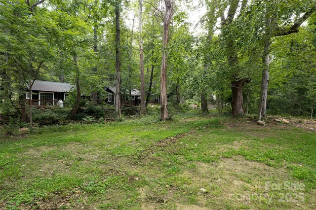 a view of backyard with green space