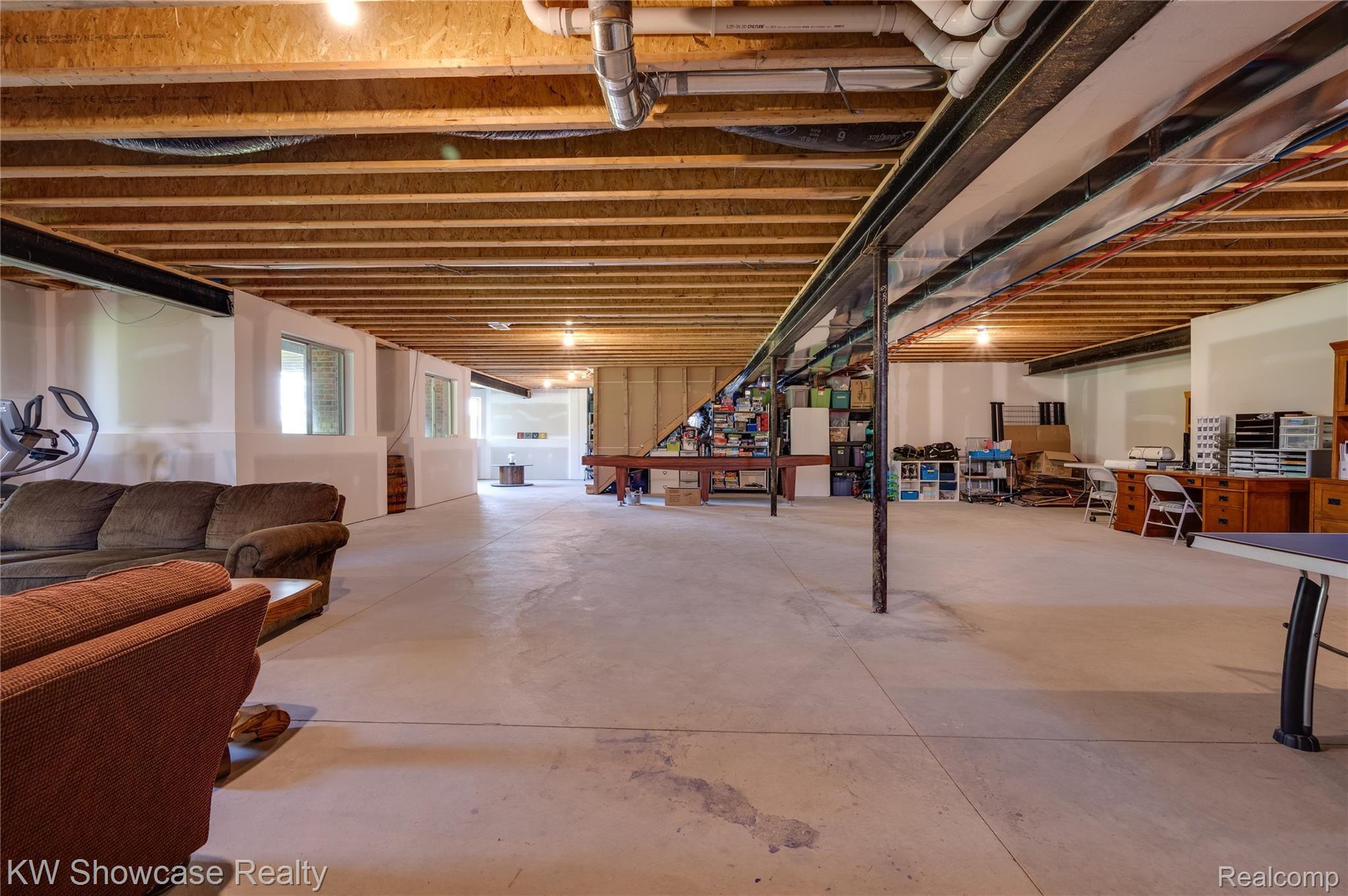 1018 Grandview Drive Rochester, MI 48306 - Photo 50 of 73 Unfinished Basement. Plumbed for bath.