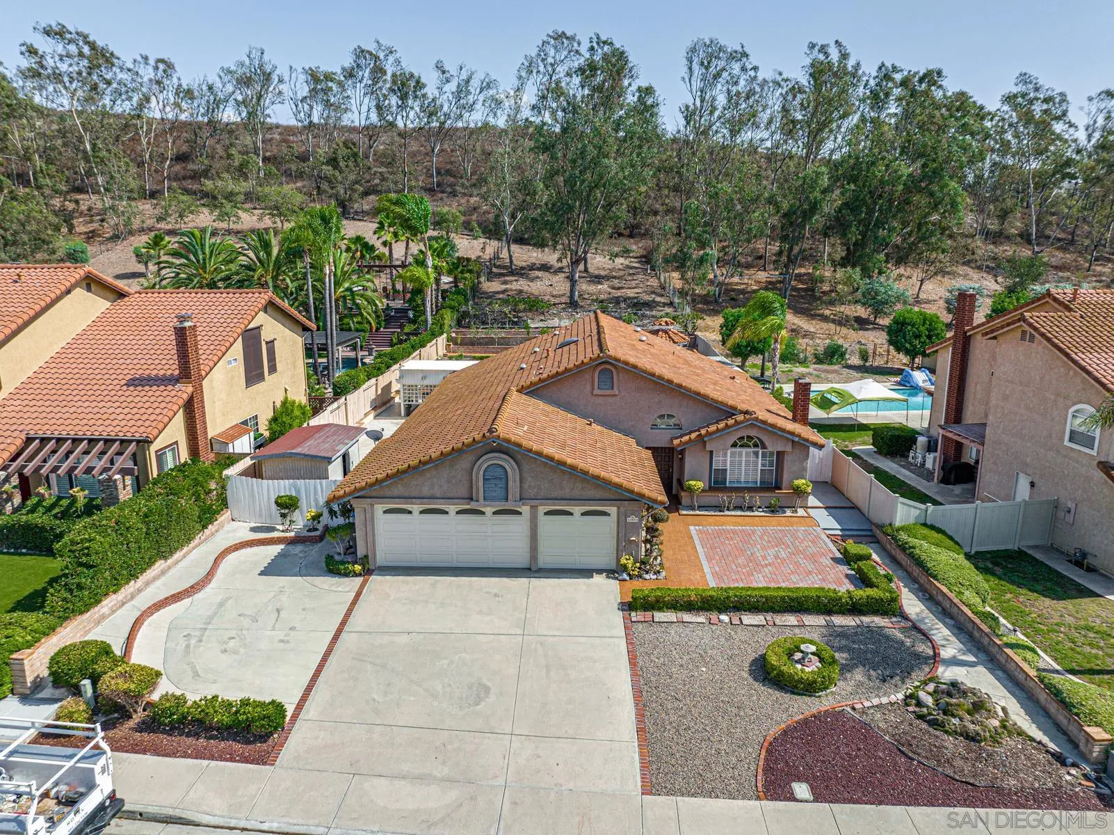 13893 Carriage Road Poway, CA 92064 - Photo 65 of 71 an aerial view of residential houses with outdoor space