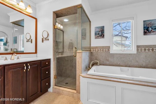 a bathroom with a sink and a bathtub