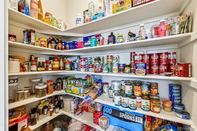a store room with lots of different kinds of food