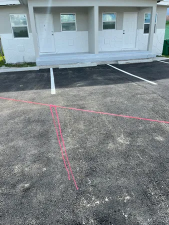 a view of a backyard space