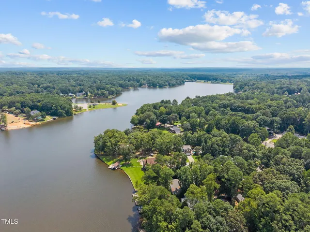 a view of a lake with outdoor space