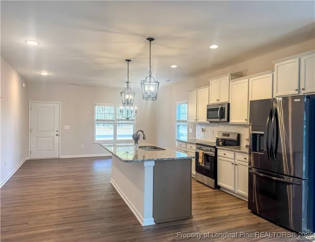 an empty room with an entryway