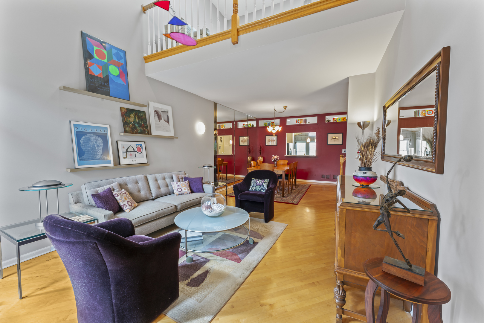 566 West Bridge View Court Palatine, IL 60067 - Photo 3 of 41 a living room with furniture a rug and a large window
