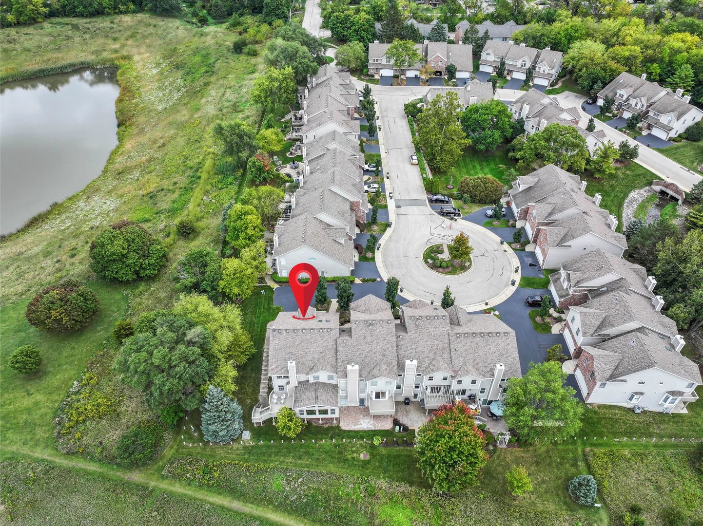 566 West Bridge View Court Palatine, IL 60067 - Photo 35 of 41 an aerial view of residential house with outdoor space and swimming pool