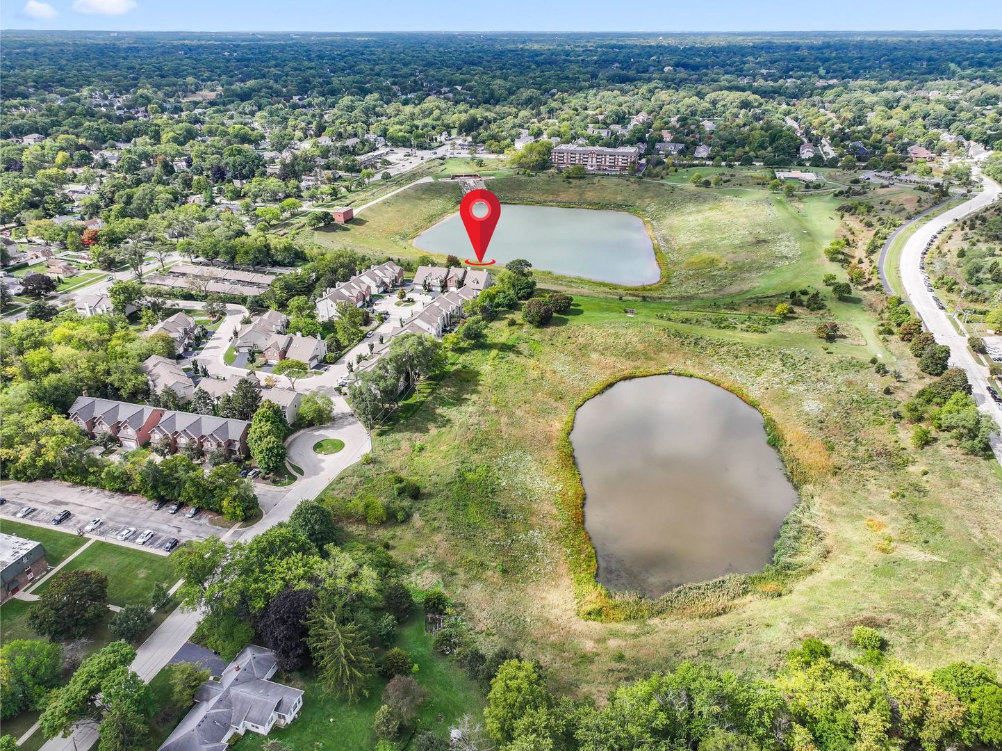 566 West Bridge View Court Palatine, IL 60067 - Photo 37 of 41 an aerial view of residential houses with outdoor space and swimming pool