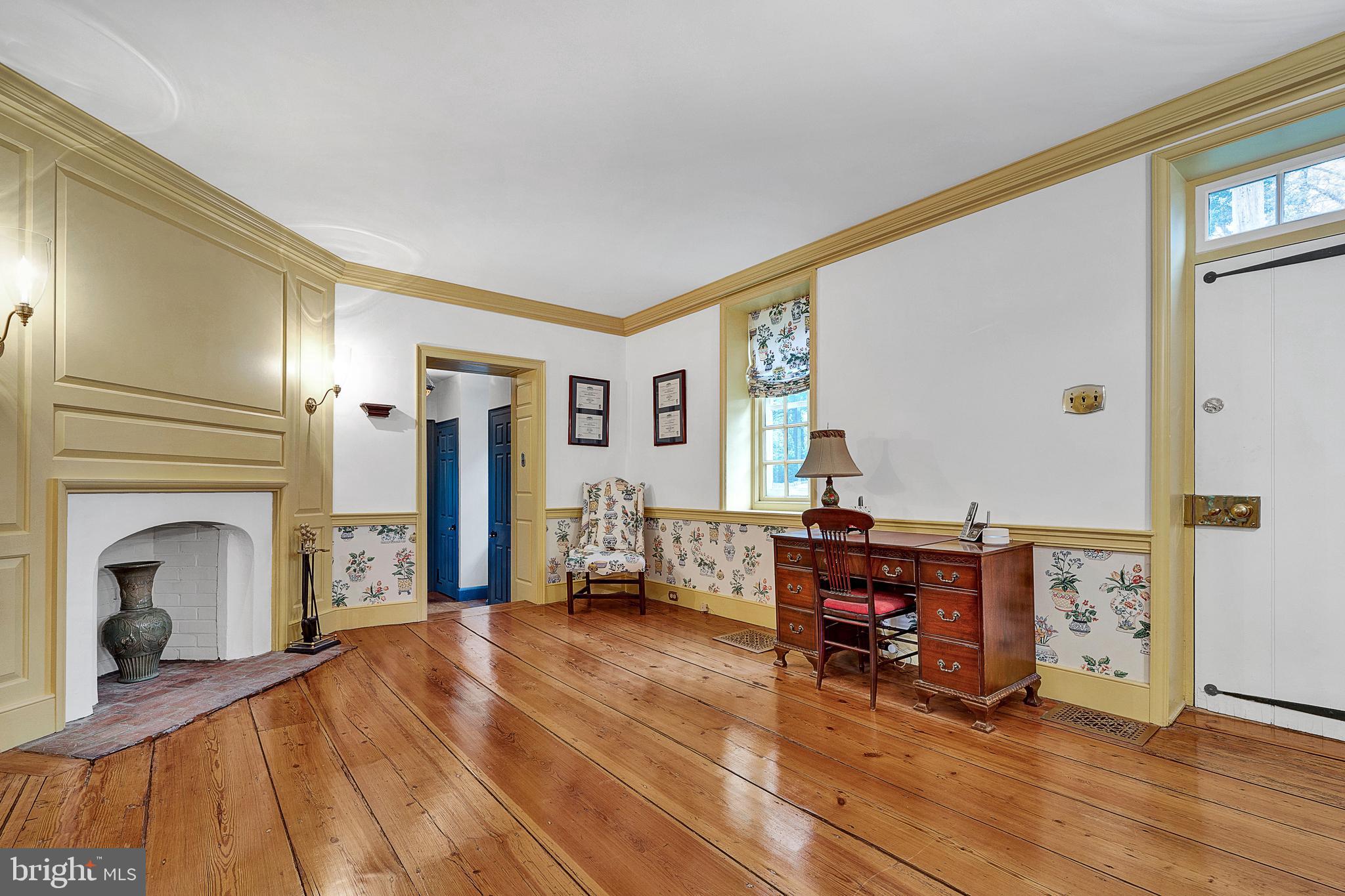 125 East Bells Mill Road Philadelphia, PA 19118 - Photo 16 of 67 Informal Living Room #1 with 18th Century Flooring