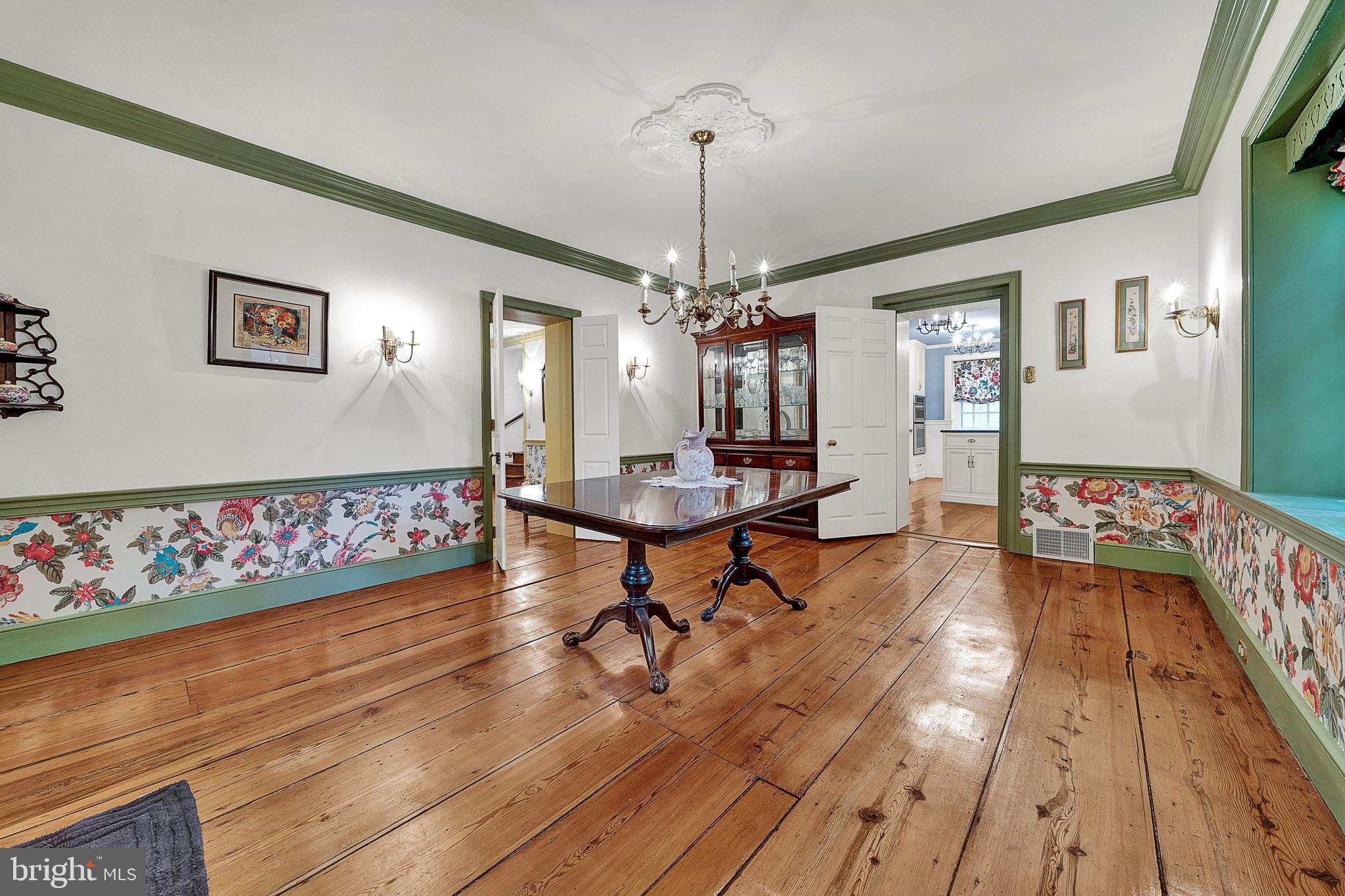 125 East Bells Mill Road Philadelphia, PA 19118 - Photo 26 of 67 Spacious Dining Room with Original Plank Floors