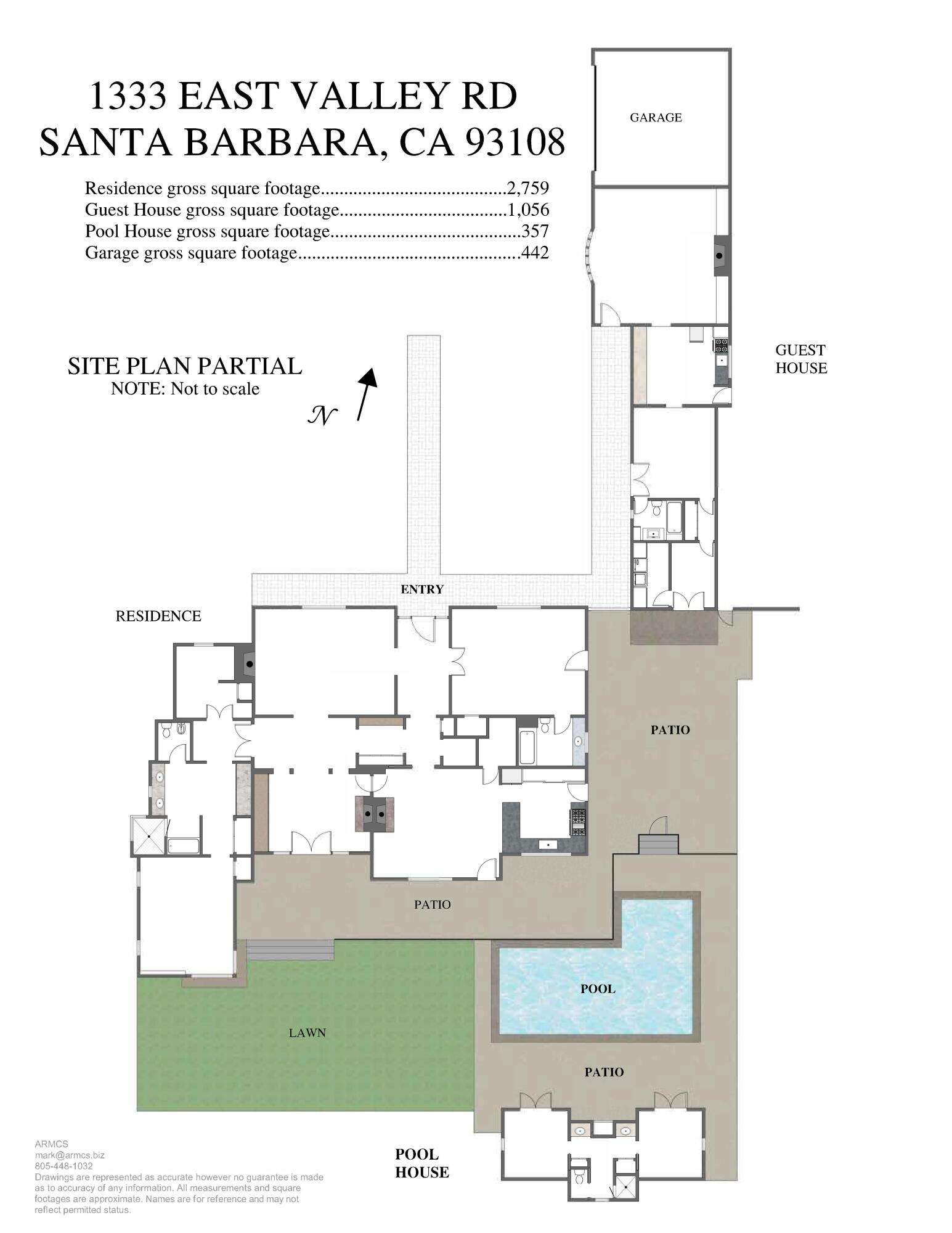 1333 East Valley Road Montecito, CA 93108 - Photo 22 of 23 Site plan