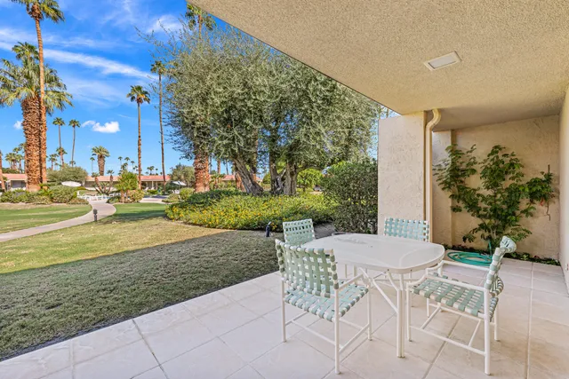 a view of outdoor space with seating area