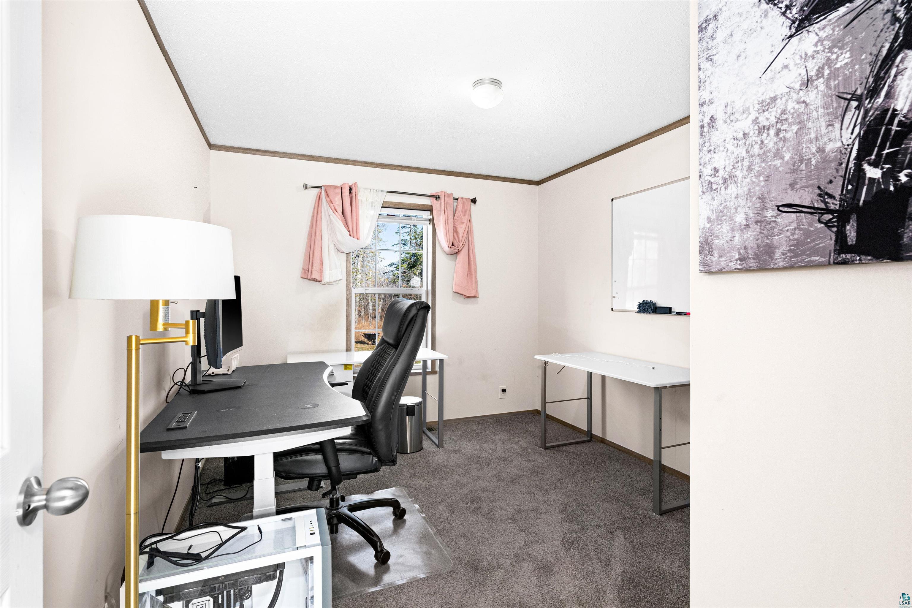 5562 Lavaque Road Duluth, MN 55803 - Photo 26 of 28 Office space with ornamental molding and carpet floors