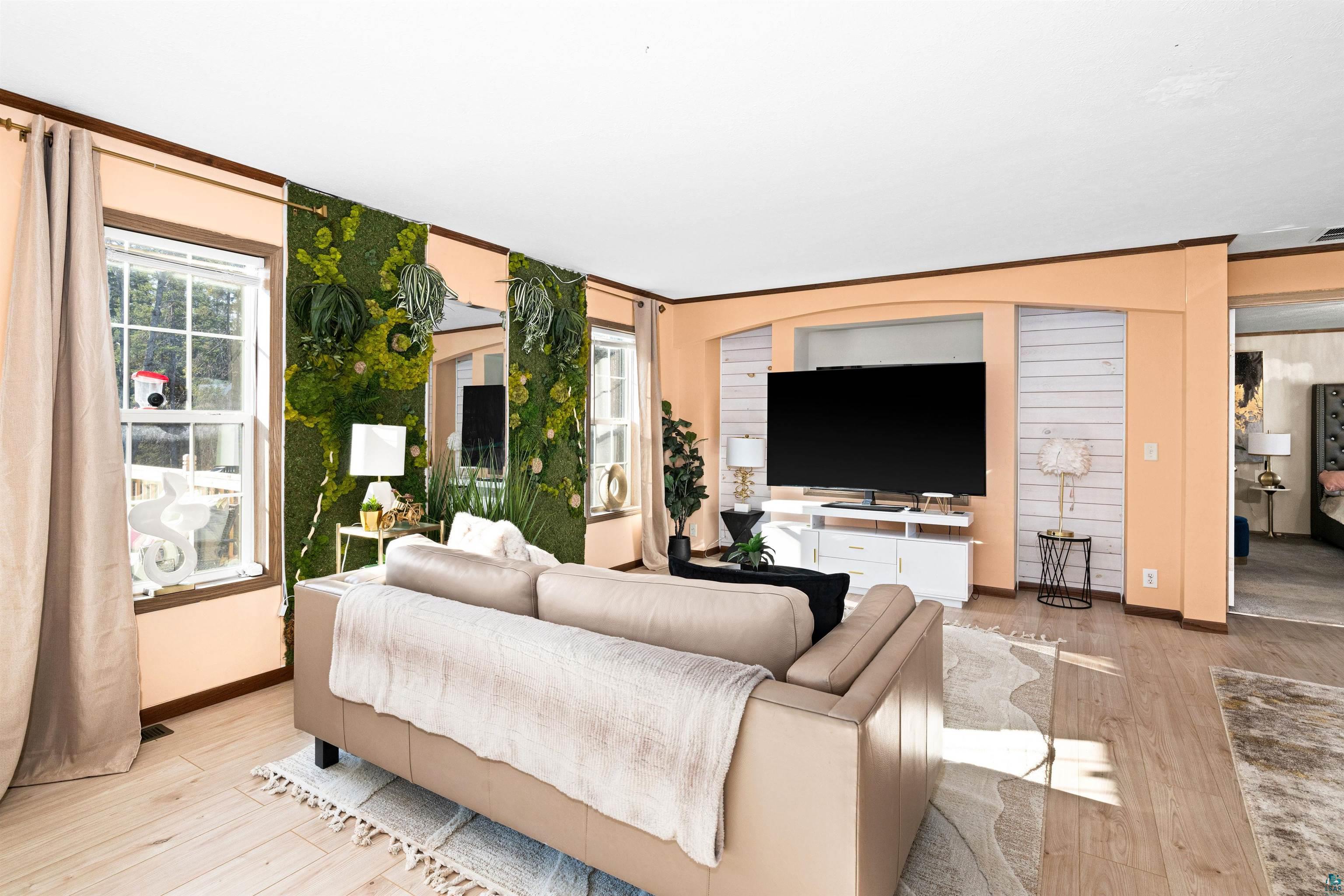 5562 Lavaque Road Duluth, MN 55803 - Photo 7 of 28 Living room with light hardwood / wood-style floors