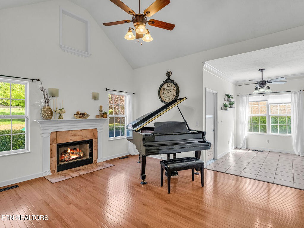 7425 Lawford Road Knoxville, TN 37919 - Photo 12 of 57 a living room with furniture and a fireplace
