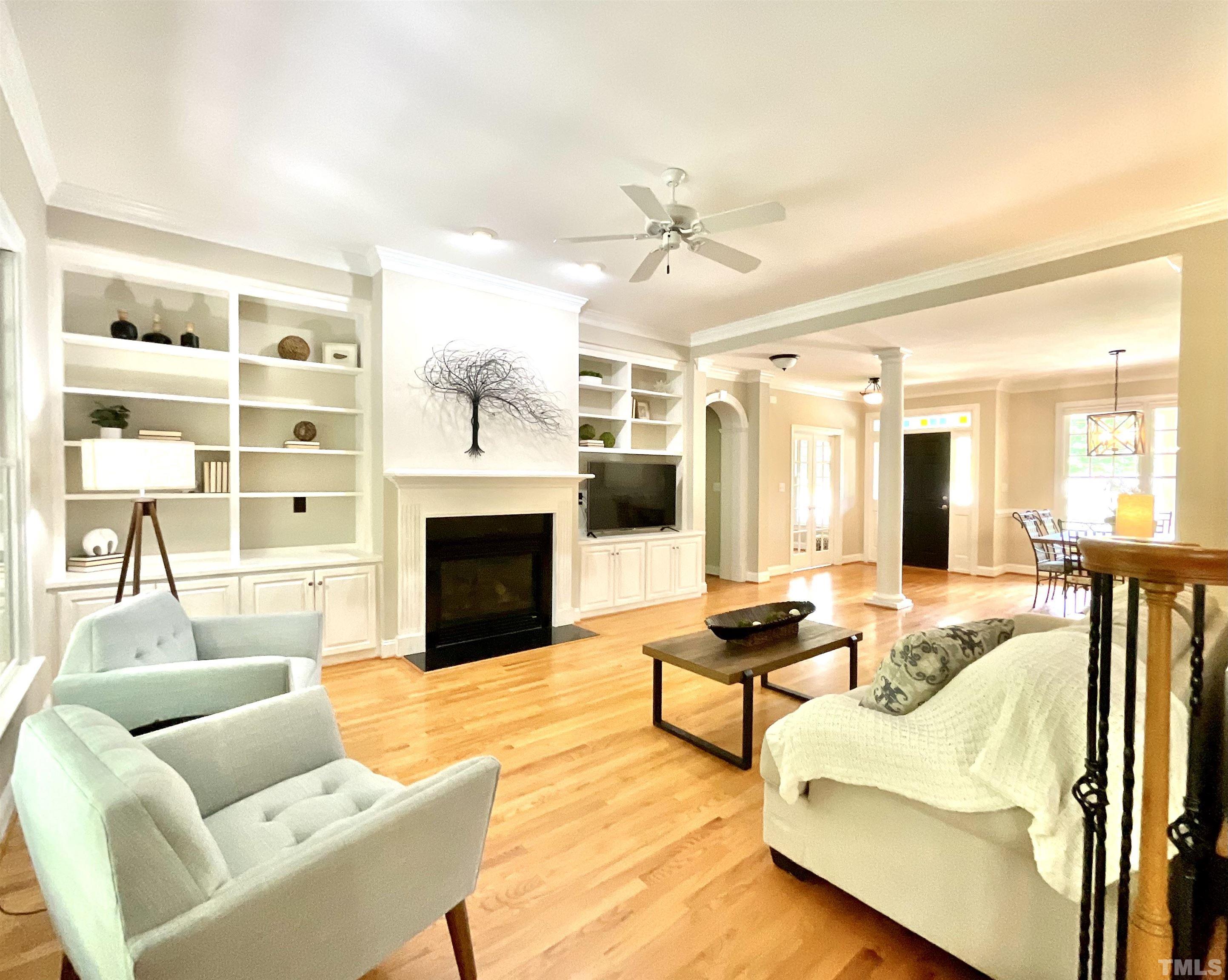 4300 Dula Street Durham, NC 27705 - Photo 13 of 42 a living room with furniture fireplace and a flat screen tv