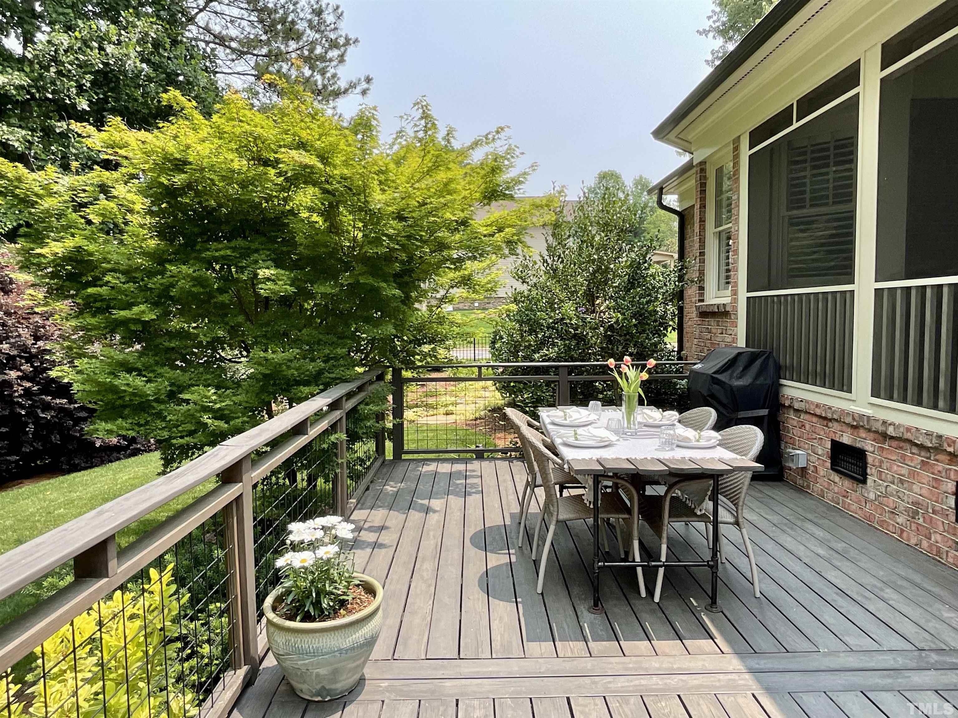 4300 Dula Street Durham, NC 27705 - Photo 27 of 42 a balcony with wooden floor table and chairs