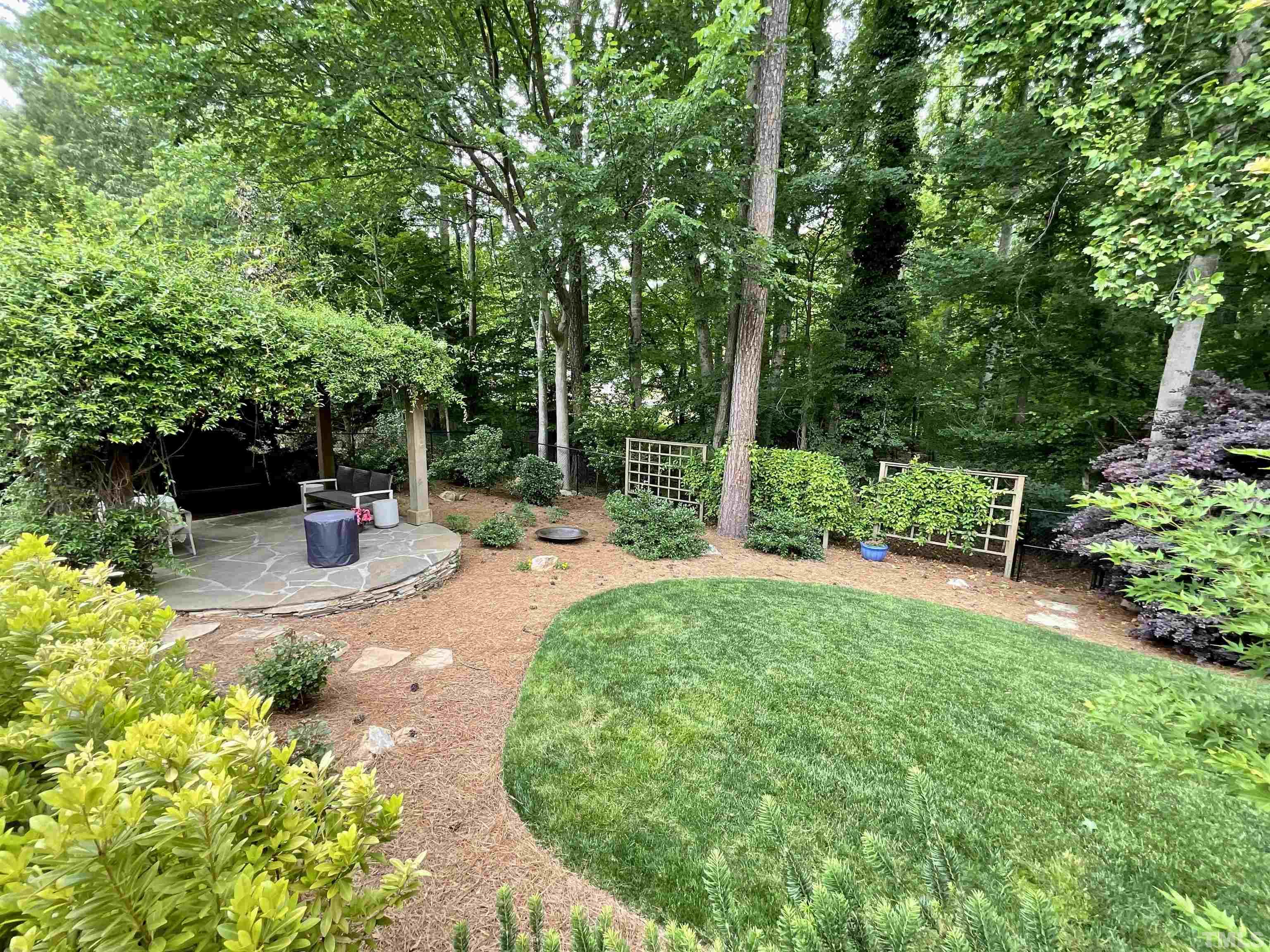 4300 Dula Street Durham, NC 27705 - Photo 40 of 42 a view of a garden with a patio