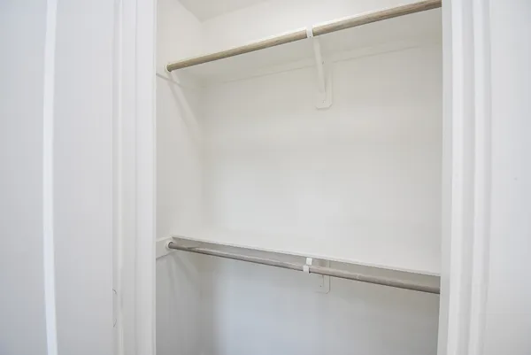 a close view of closet