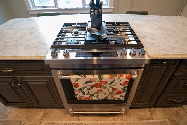 a close view of stove