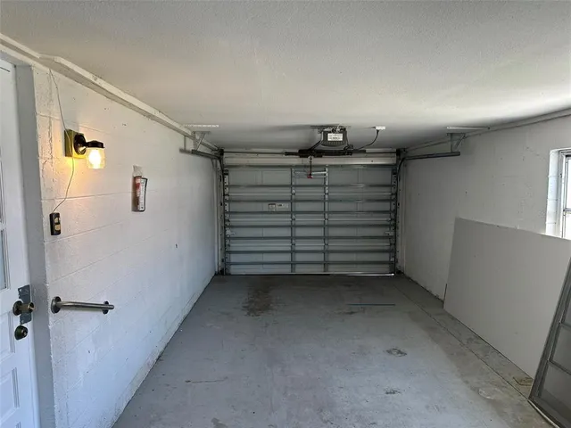 a view of a garage