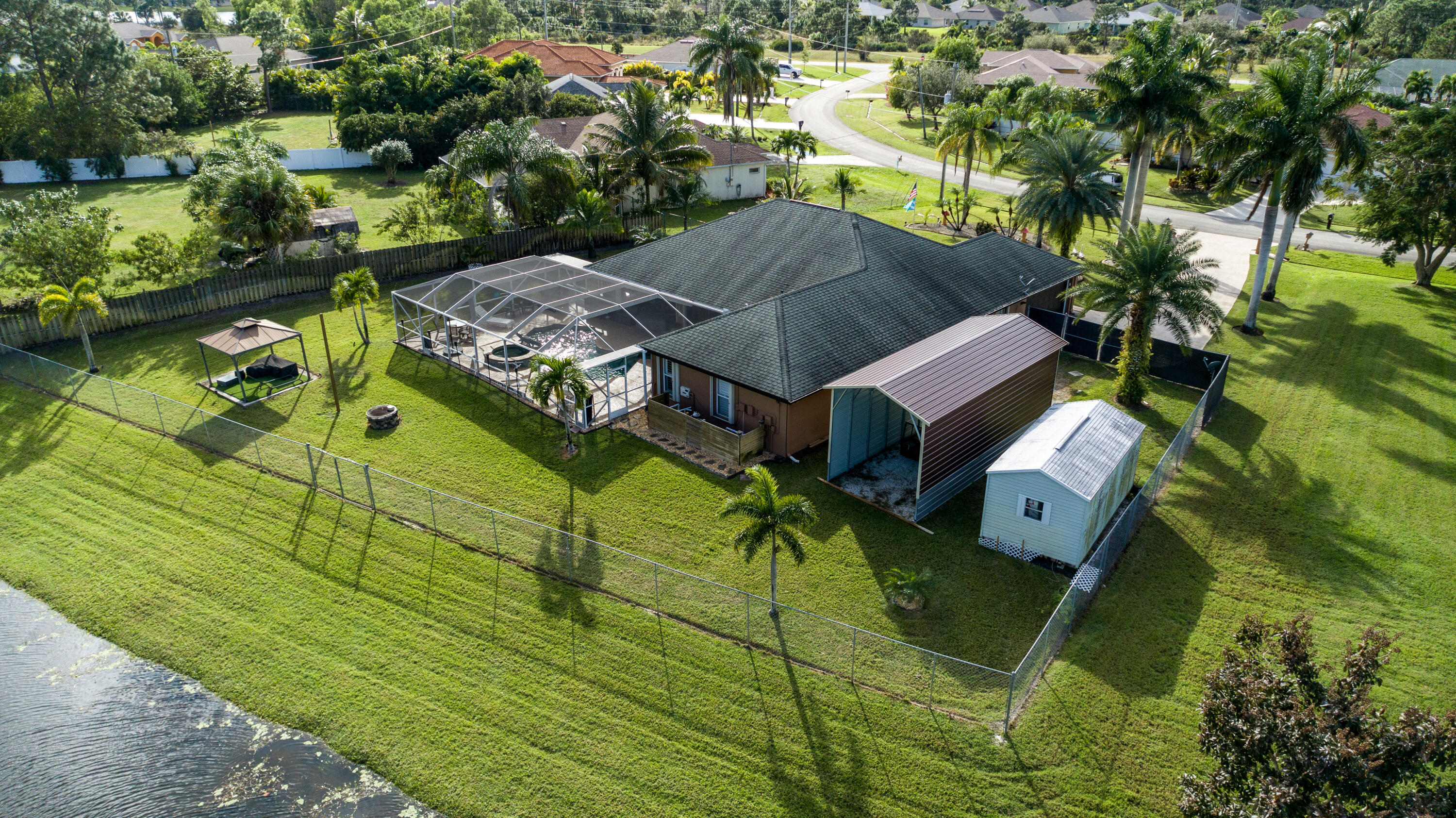 3523 Southwest Macon Road Port St. Lucie, FL 34953 - Photo 32 of 43 Aerial Back Yard 2