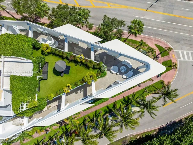 a view of a yard with plants