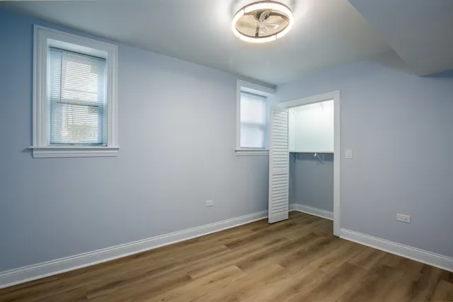 an empty room with a window