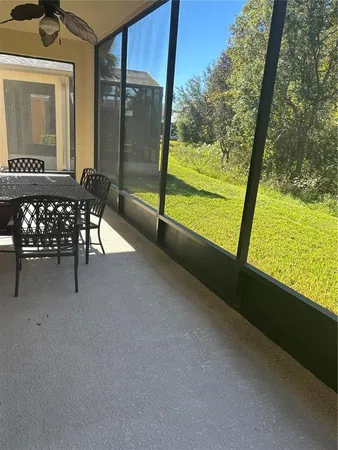 a view of an outdoor seating area
