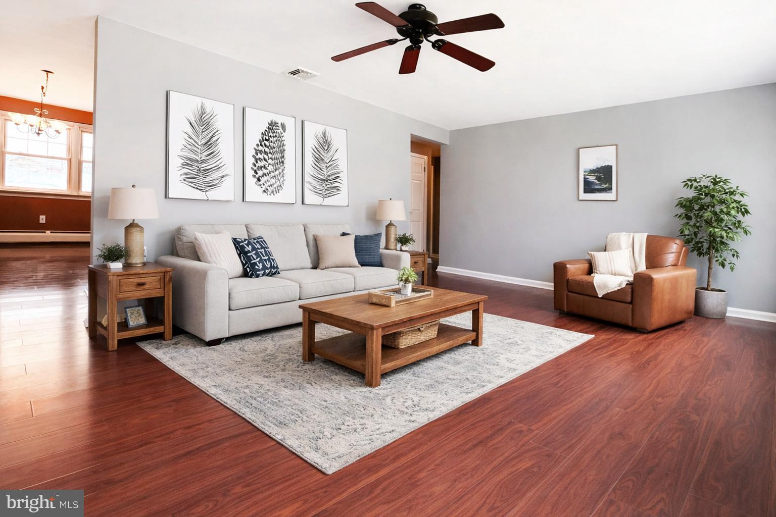1228 Clyde Road Warminster, PA 18974 - Photo 2 of 19 a living room with furniture and a wooden floor