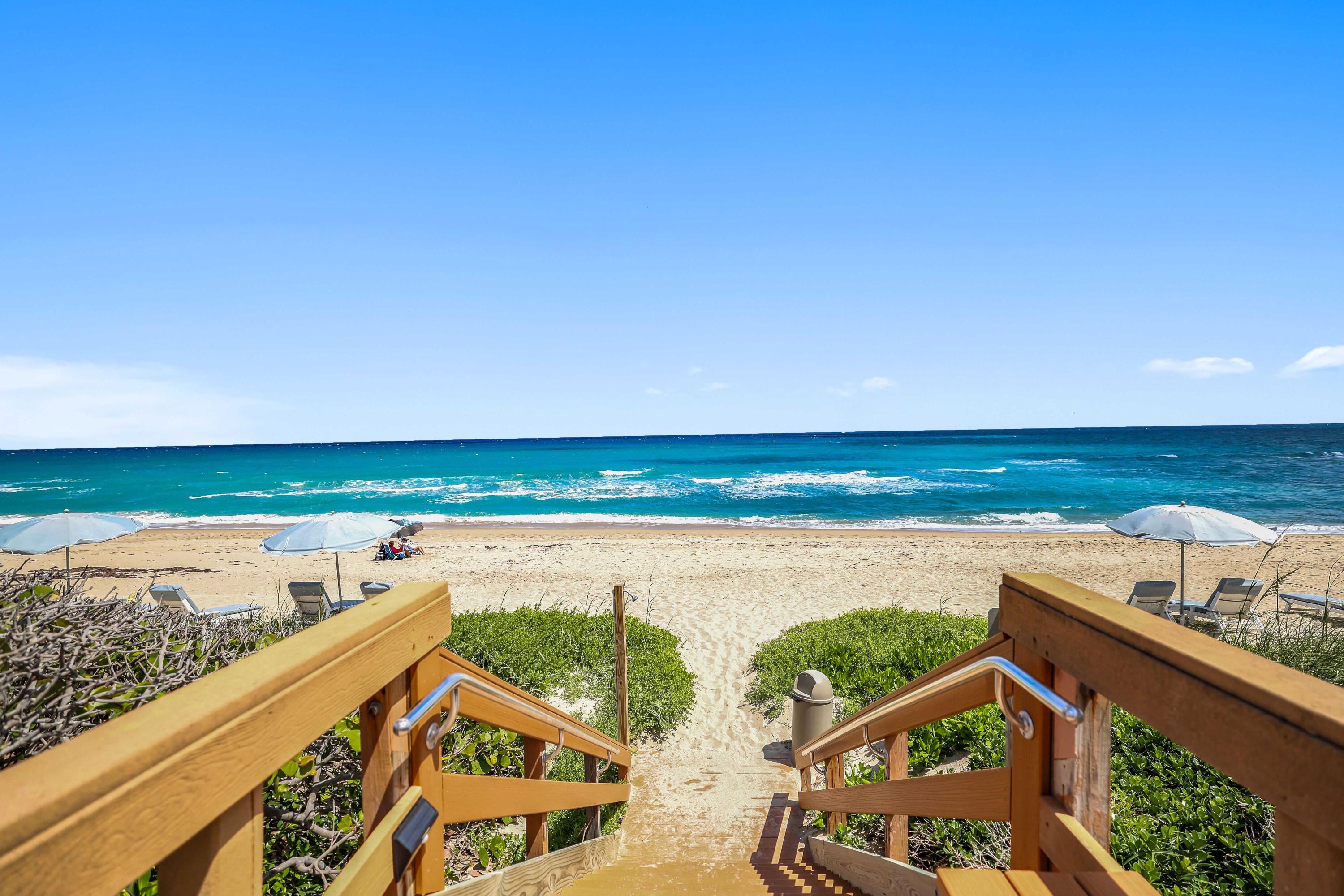 3440 South Ocean Boulevard, Unit 402S Palm Beach, FL 33480 - Photo 23 of 33 a view of an ocean from a balcony