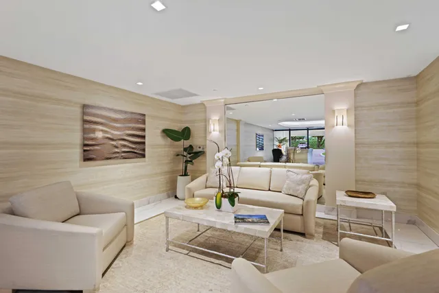 a living room with furniture and a couch