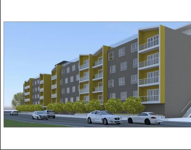 a front view of a building