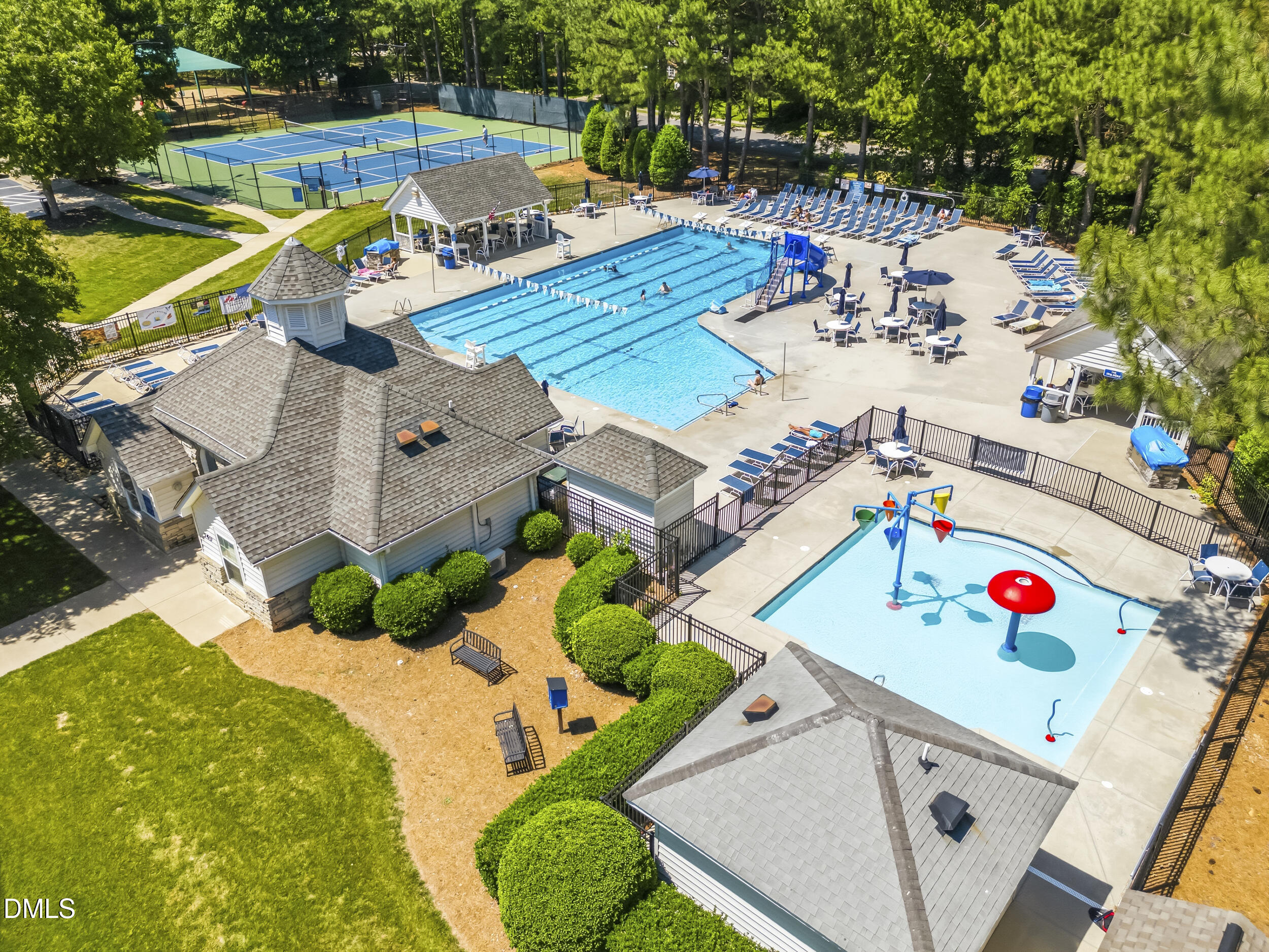 112 Ryder Cup Circle Raleigh, NC 27603 - Photo 43 of 45 an aerial view of a house with swimming pool