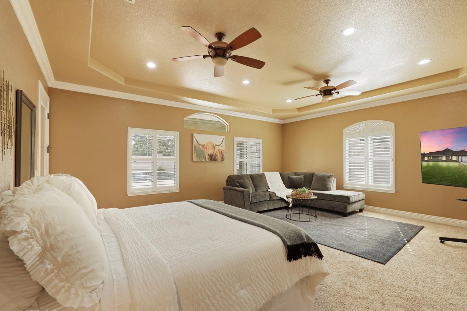 7306 Van Allen Road Stockton, CA 95215 - Photo 37 of 87 a bedroom with a bed gym equipment and a window