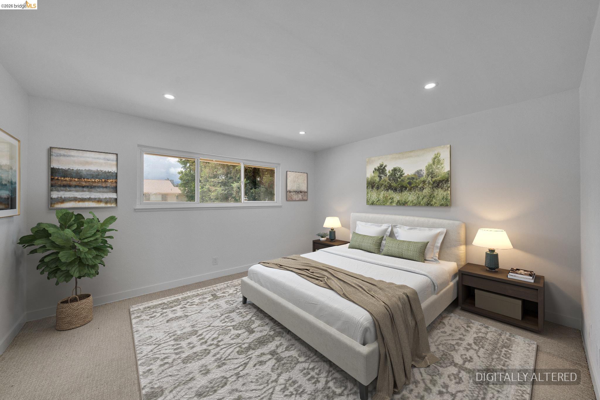 1808 Wildbrook Court, Unit D Concord, CA 94521 - Photo 29 of 47 a bedroom with a bed and a potted plant