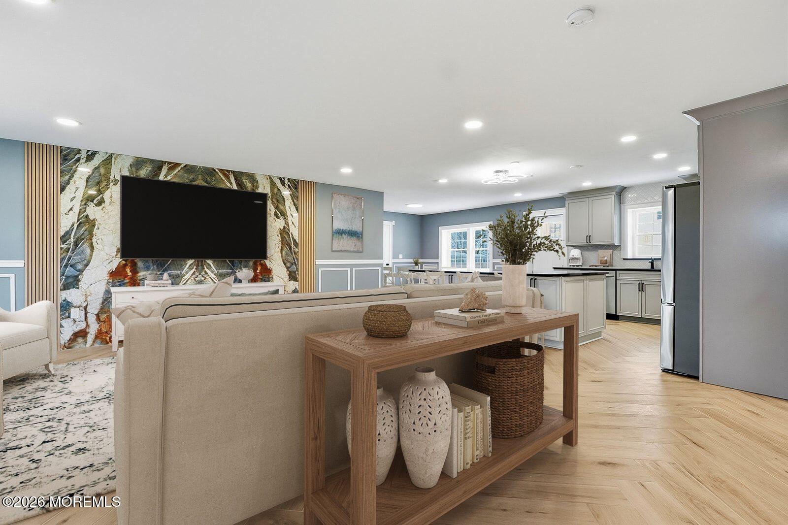 448 Branchport Avenue Oceanport, NJ 07757 - Photo 7 of 39 Open Concept (LR & Kitchen)