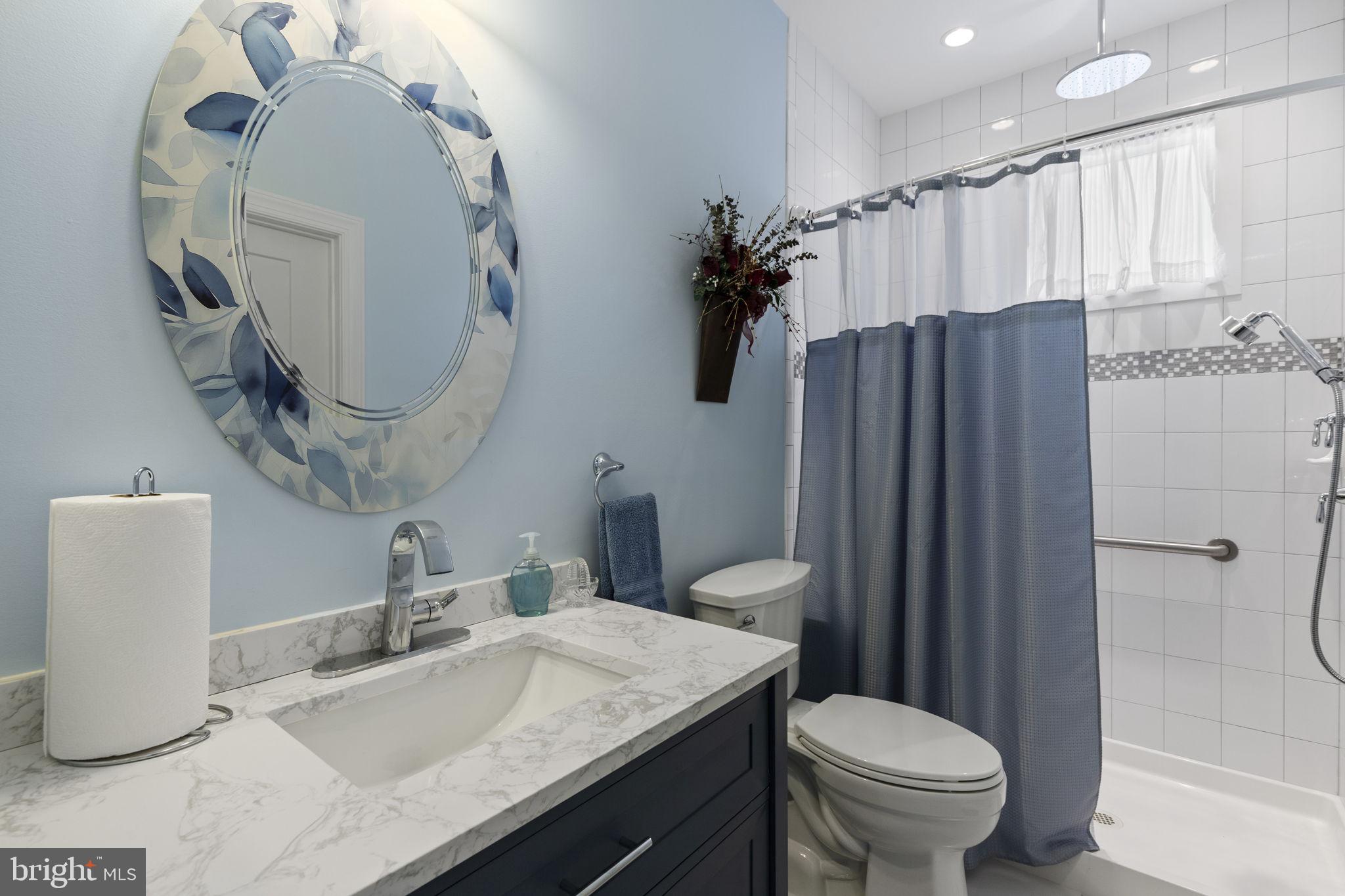 308 Rockspring Church Road Forest Hill, MD 21050 - Photo 49 of 79 a bathroom with a granite countertop sink toilet and shower