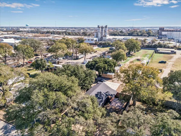 an aerial view of multiple house