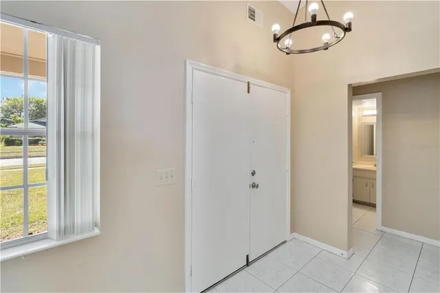 a view of a room with window