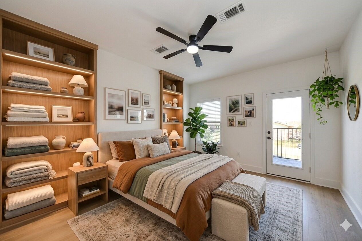 5226 Ricky Street Houston, TX 77033 - Photo 28 of 50 a bedroom with a large bed and a window
