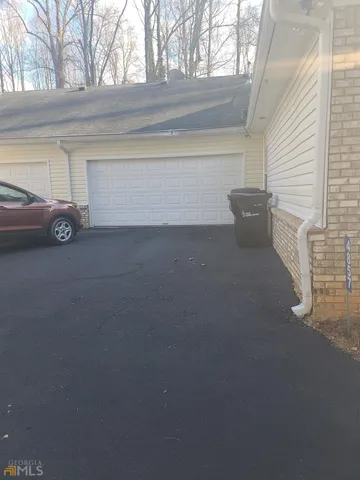 a view of car parked in garage