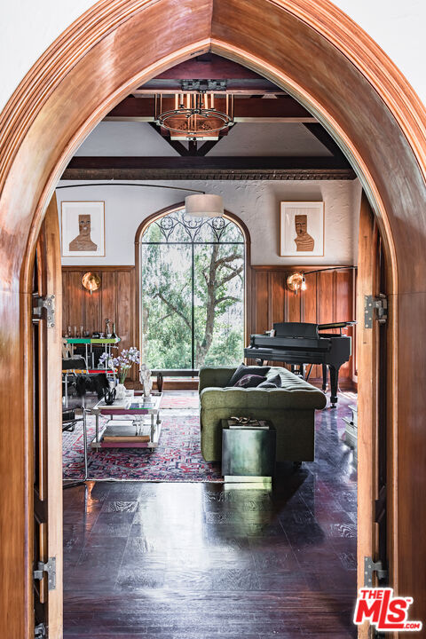 3701 Shannon Road Los Angeles, CA 90027 - Photo 5 of 54 a living room with furniture and a large window