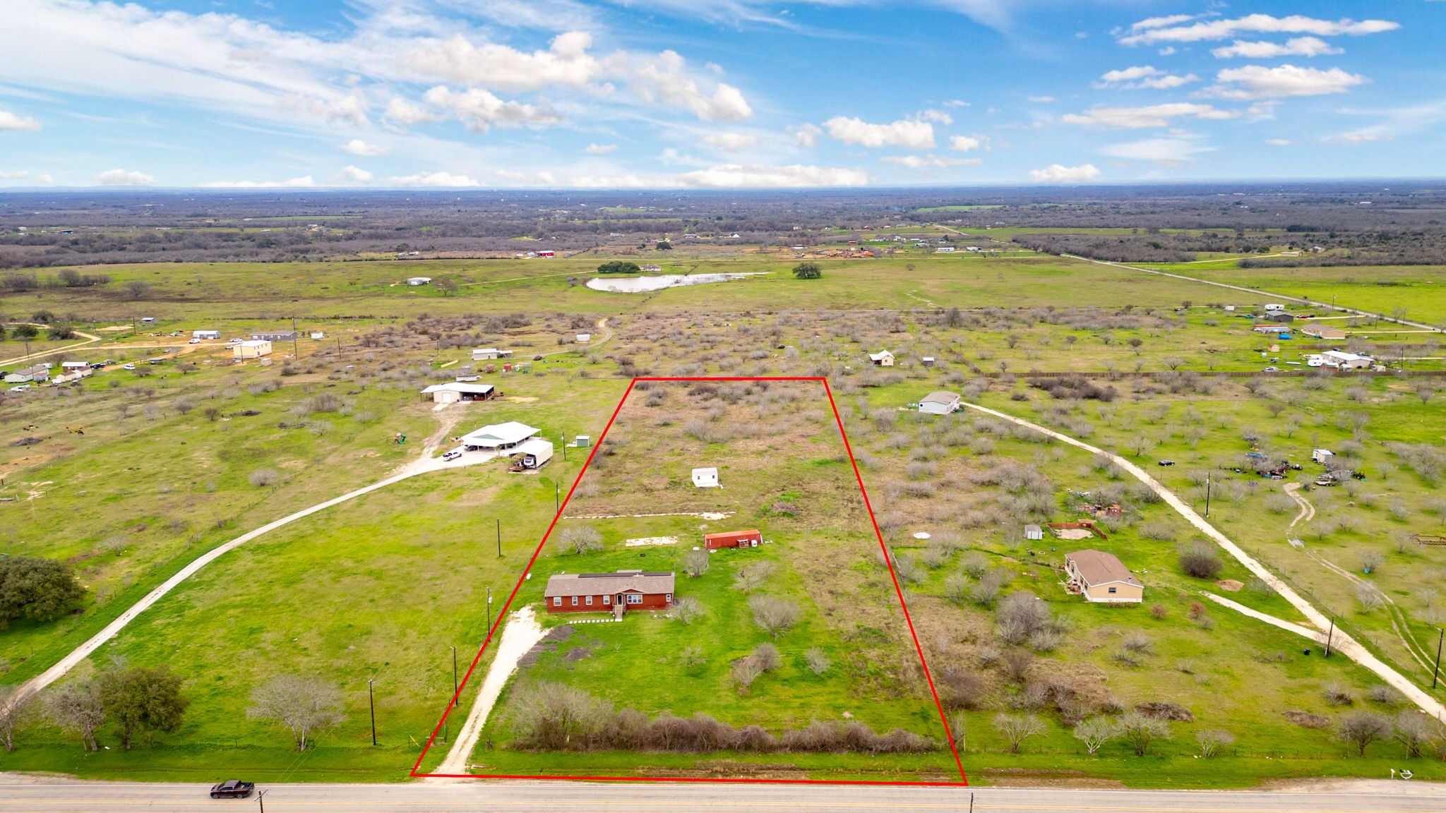 10825 State Park Road Lockhart, TX 78644 - Photo 1 of 1 Approximate boundary lines- white shed does not convey.