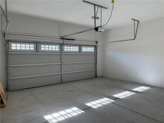 a view of a garage