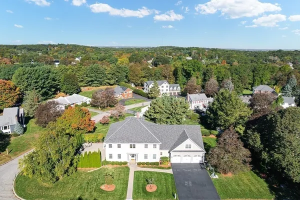 an aerial view of multiple house
