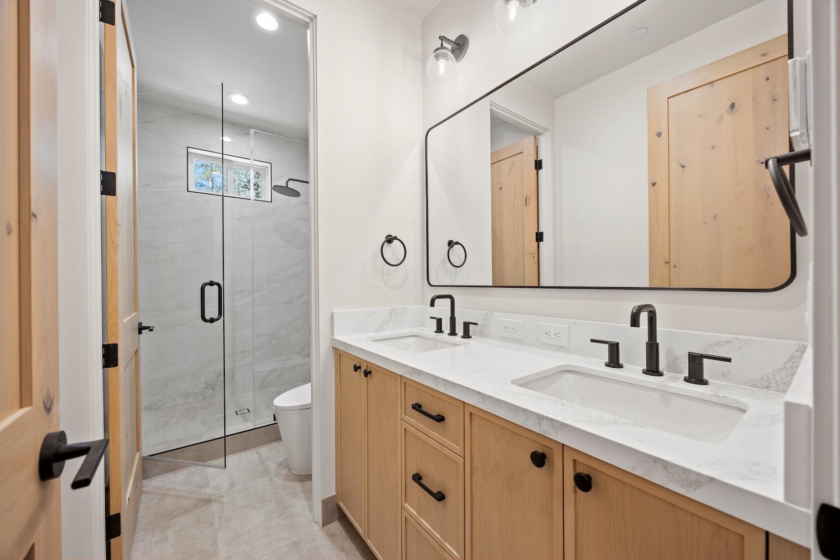 7350 Cascade Road Soda Springs, CA 95728 - Photo 14 of 27 a bathroom with a double vanity sink mirror and double