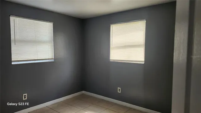 an empty room with a window