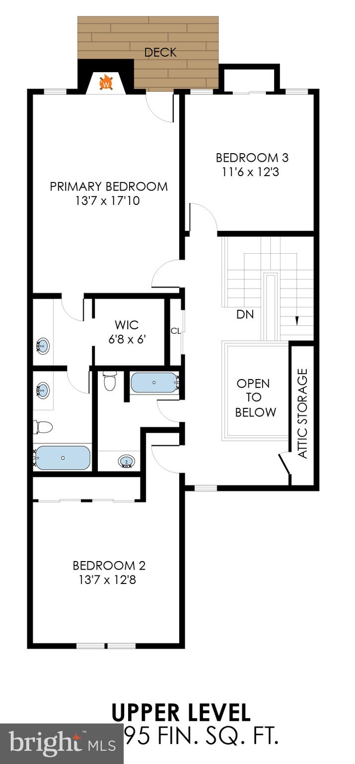2247 Cedar Cove Court Reston, VA 20191 - Photo 45 of 46 Upper Level Floor Plan